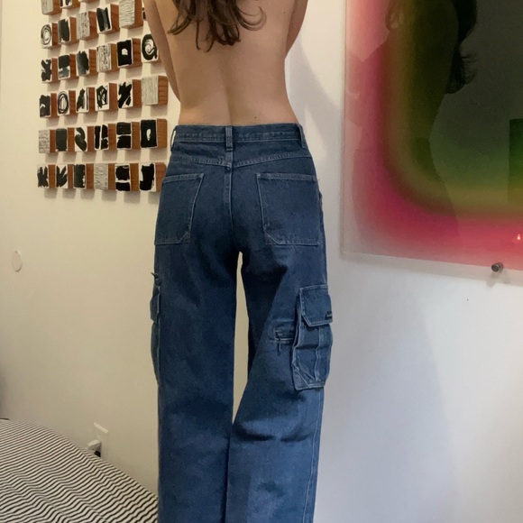 Vintage Cargo Wide Leg Jeans